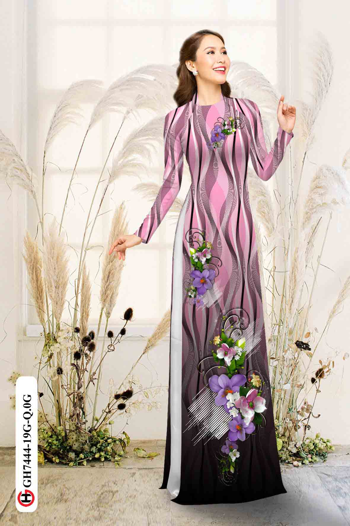 vai ao dai hoa in 3d vai ao dai my my dang hot 957115