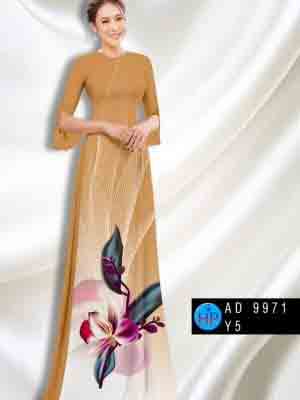 Vải áo dài hoa lan AD 9971 22