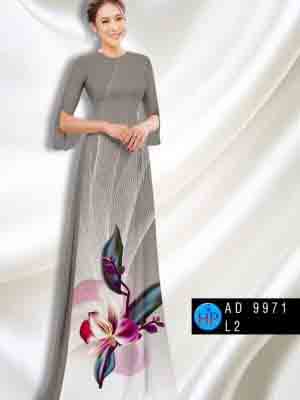 Vải áo dài hoa lan AD 9971 24