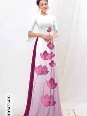 vai ao dai hoa sen doc dao long lanh 626286