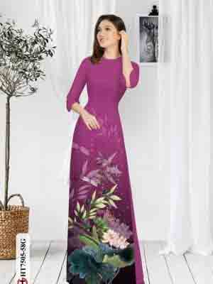 vai ao dai hoa sen duyen dang thanh lich 565182