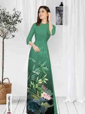 vai ao dai hoa sen gia re dam tham 156583