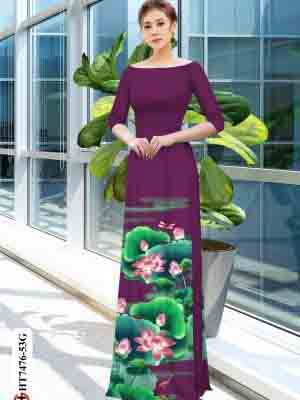 vai ao dai hoa sen gia re dam tham 405172