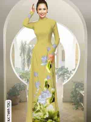 vai ao dai hoa sen gia re phong cach 40389