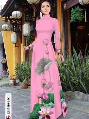 vai ao dai hoa sen gia re thanh lich 1301