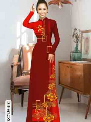 vai ao dai hoa sen rat re long lanh 14207