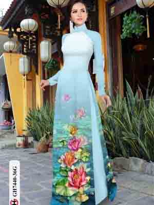 vai ao dai hoa sen ton dang ngoc thuot tha 116962