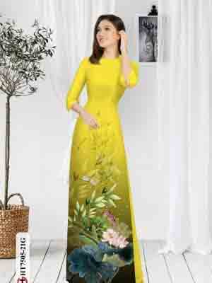 vai ao dai hoa sen truyen thong cuc dep 126511