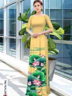 vai ao dai hoa sen truyen thong vua ra 1105242