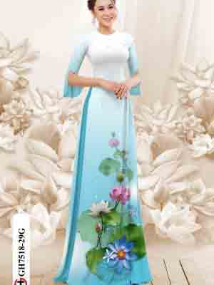 vai ao dai hoa sen vai ao dai my my cuc hot 75569