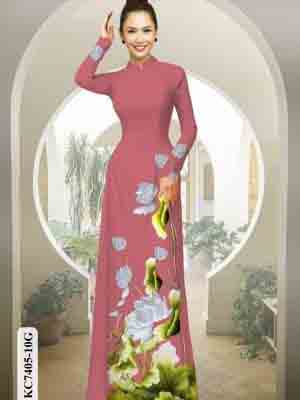 vai ao dai hoa sen vai ao dai my my dep 7030