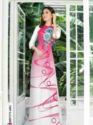 vai ao dai hoa van ton dang ngoc dang hot 65134