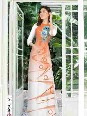 vai ao dai hoa van vai ao dai my my dep 7516