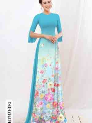 vai ao dai in hinh hoa 3d co truyen thuot tha 1032287