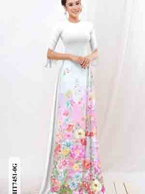 vai ao dai in hinh hoa 3d duyen dang dep 232194