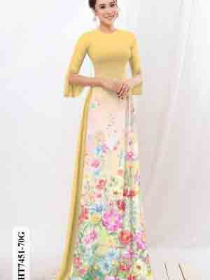 vai ao dai in hinh hoa 3d gia re ua thich 1132192