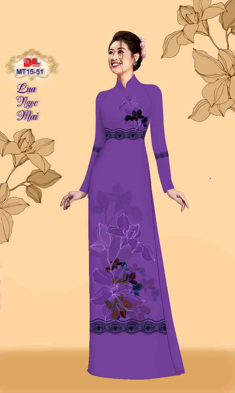 Vải Áo Dài Hoa In 3D AD MT15 31