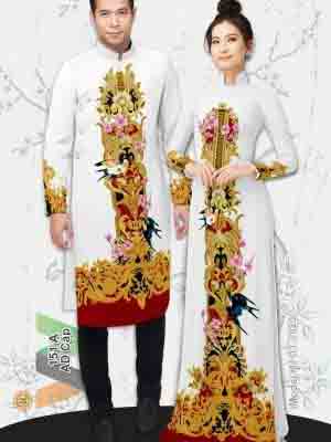 vai ao dai cap doi hoa van 9