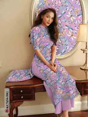 vai ao dai hinh chuon chuon gia re phong cach 149659