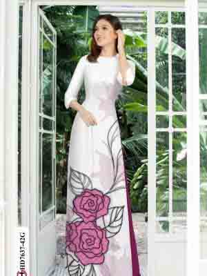 vai ao dai hoa hong truyen thong thuot tha 1474256