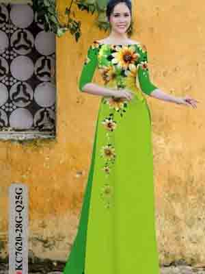 vai ao dai hoa huong duong re duoc chon nhieu 81242