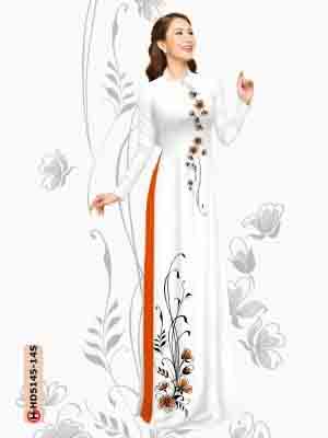 vai ao dai hoa in 3d co truyen cuc dep 41367