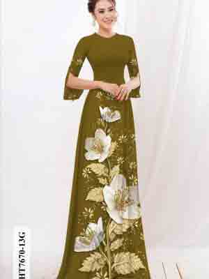 vai ao dai hoa in 3d co truyen cuc hot 46725