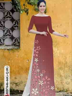 vai ao dai hoa in 3d co truyen dam tham 4556