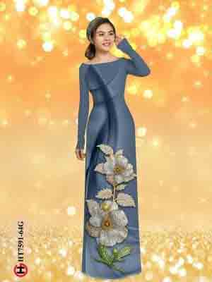 vai ao dai hoa in 3d co truyen long lanh 133236