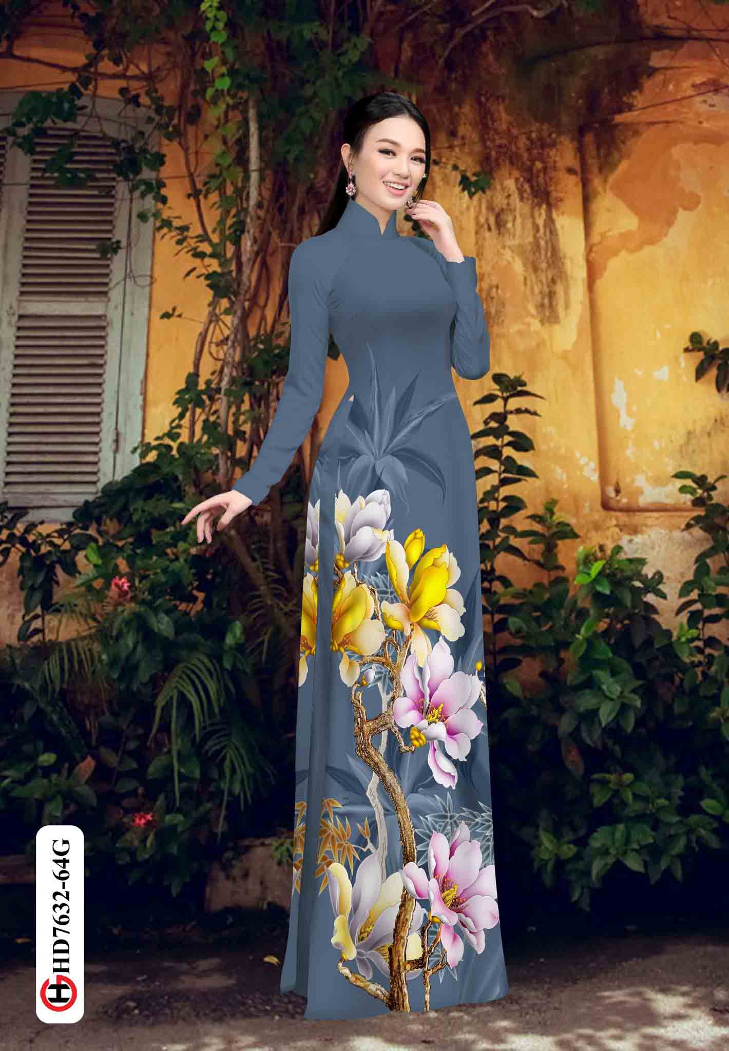 vai ao dai hoa in 3d co truyen thanh lich 029121