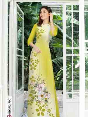 vai ao dai hoa in 3d dang ngoc cuc dep 84896