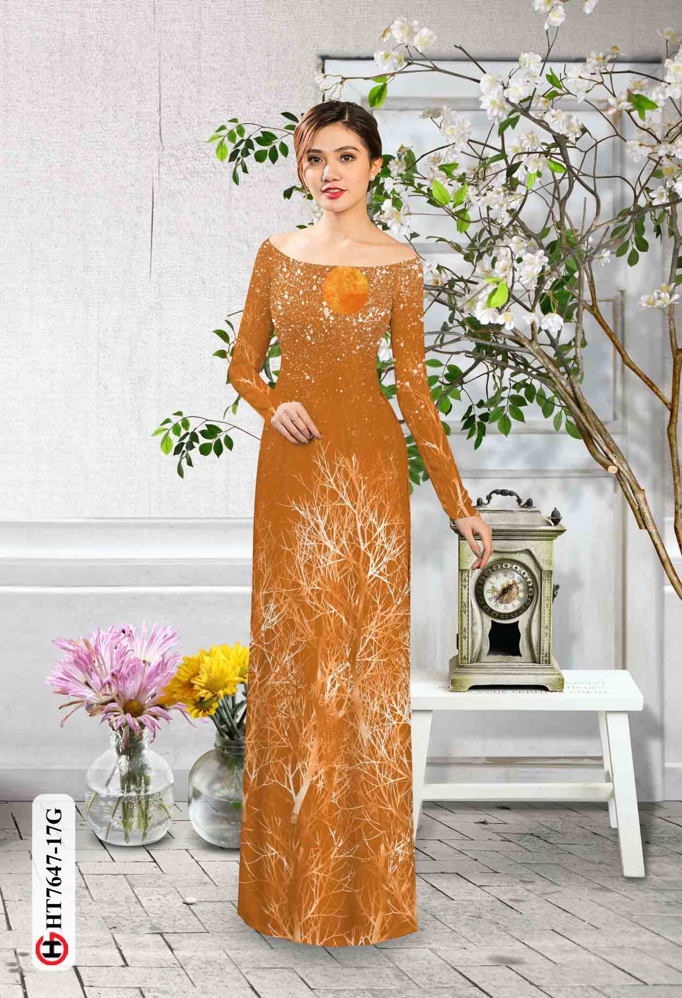 vai ao dai hoa in 3d dang ngoc gia tot 136492