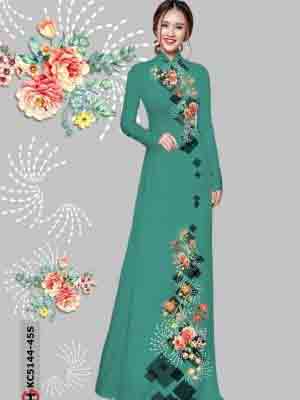 vai ao dai hoa in 3d dang ngoc mau moi 831136