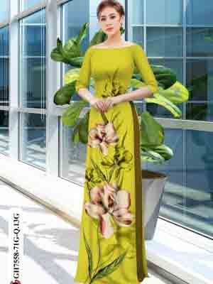 vai ao dai hoa in 3d duyen dang chat luong 587195