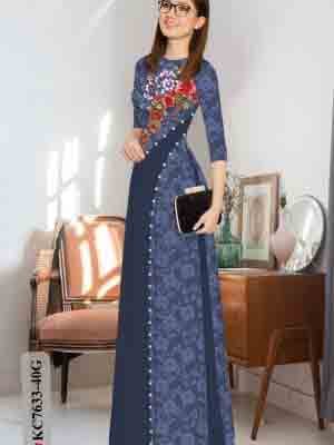 vai ao dai hoa in 3d duyen dang cuc hot 12107