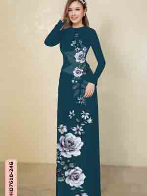 vai ao dai hoa in 3d duyen dang dep 1155266