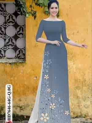 vai ao dai hoa in 3d duyen dang gia tot 35599