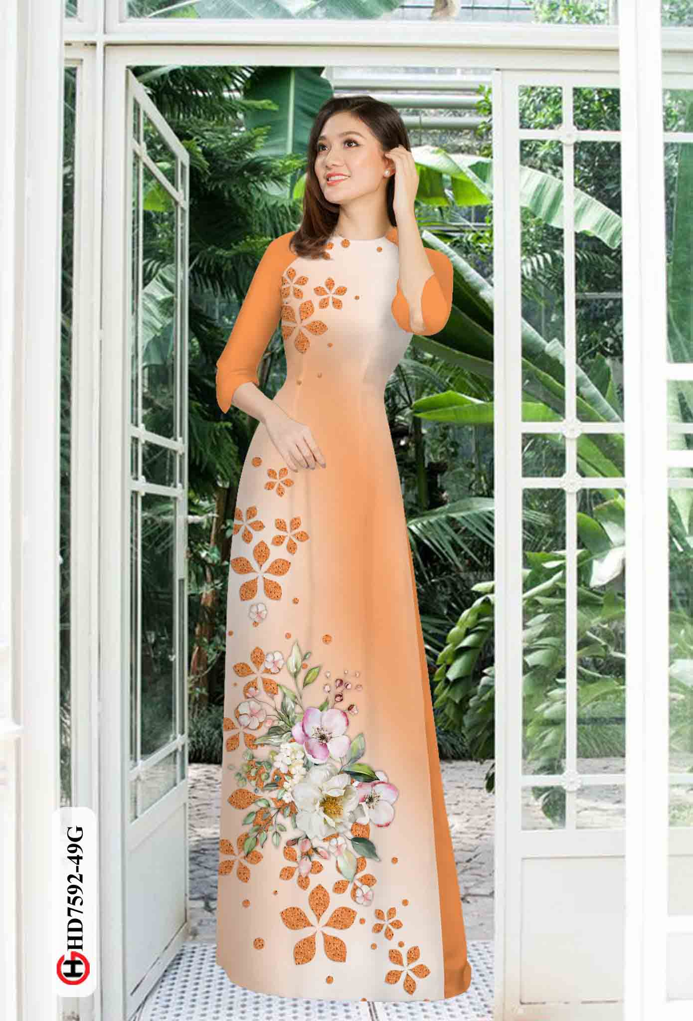 vai ao dai hoa in 3d duyen dang rat dep 164847