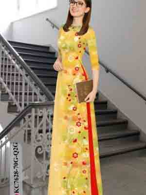 vai ao dai hoa in 3d gia re duoc chon nhieu 1187214