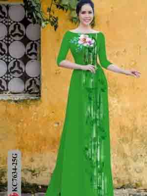 vai ao dai hoa in 3d gia re long lanh 81996