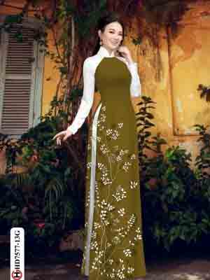 vai ao dai hoa in 3d rat duyen cuc dep 13856