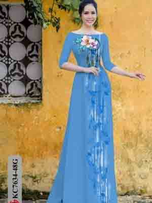 vai ao dai hoa in 3d rat re cuc dep 131962