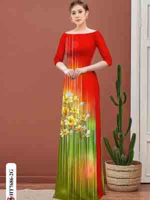 vai ao dai hoa in 3d rat re rat dep 080265