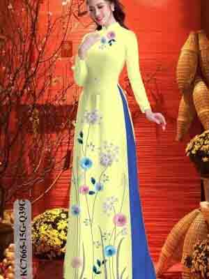 vai ao dai hoa in 3d re duoc chon nhieu 37854