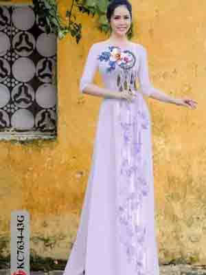 vai ao dai hoa in 3d shop my my dam tham 1194