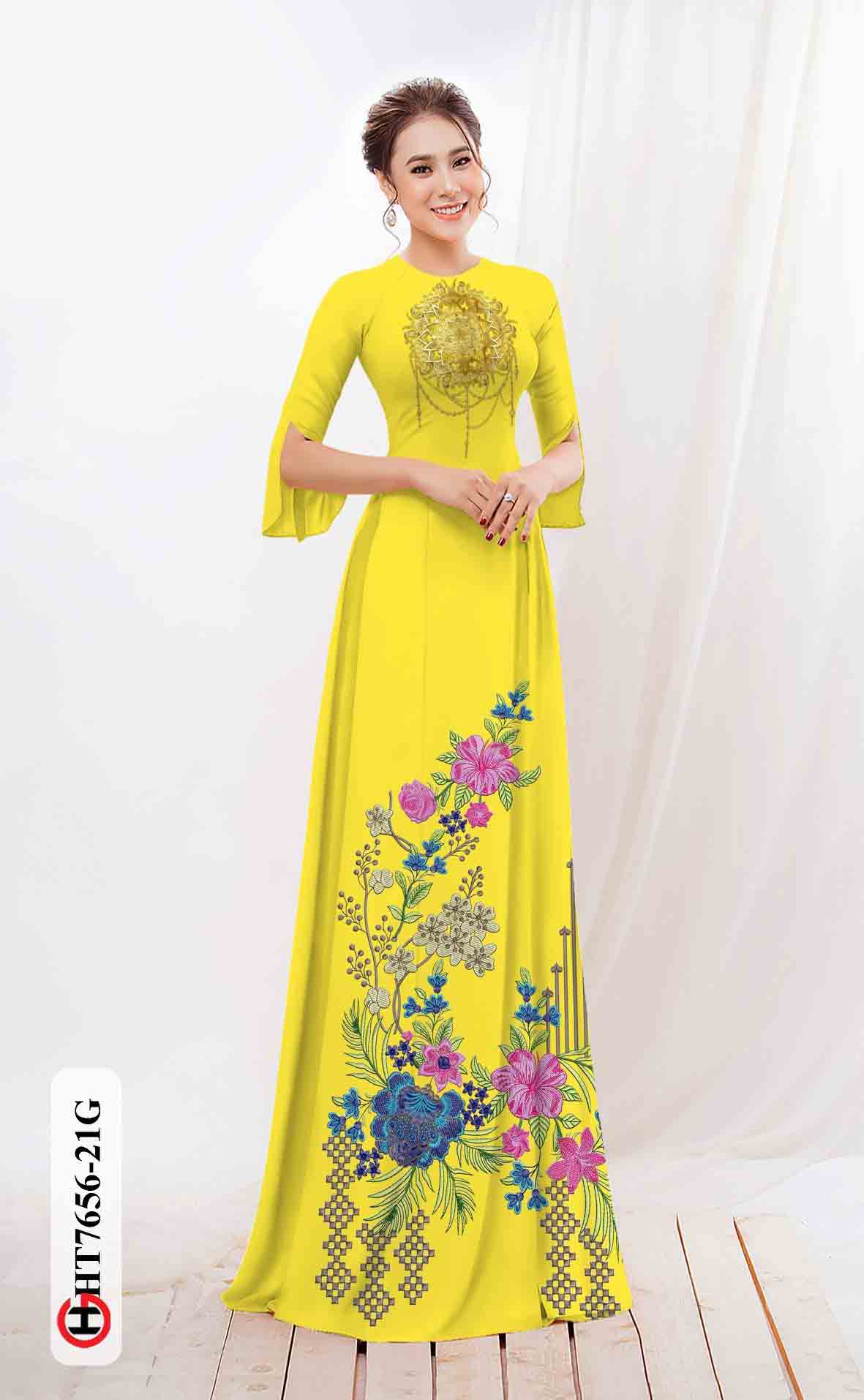 vai ao dai hoa in 3d shop my my dam tham 14895