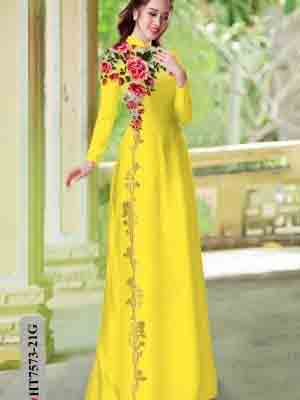 vai ao dai hoa in 3d ton dang ngoc duoc chon nhieu 1665286