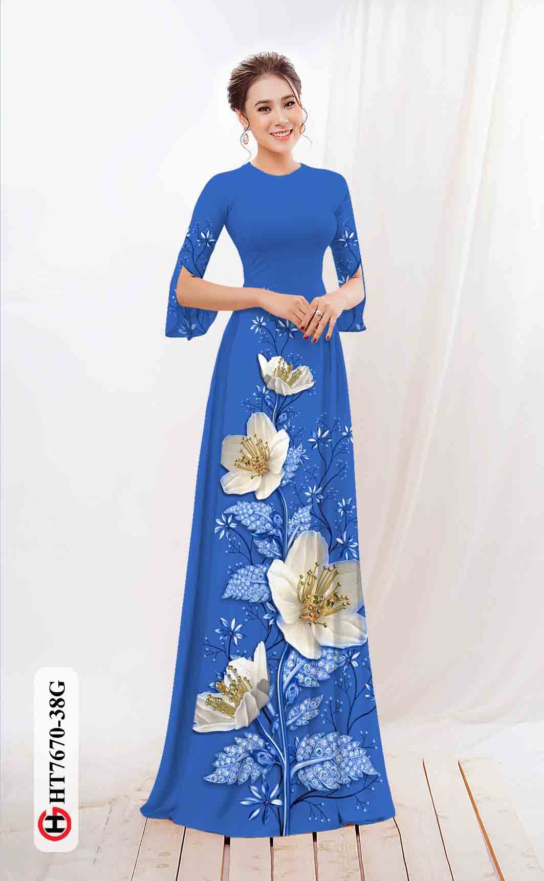 vai ao dai hoa in 3d ton dang ngoc duoc chon nhieu 166747