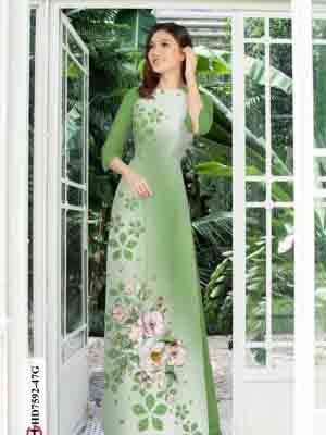 vai ao dai hoa in 3d ton dang ngoc long lanh 134812