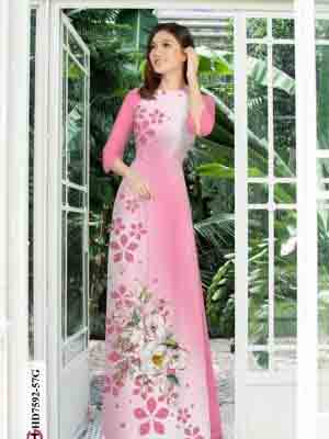 vai ao dai hoa in 3d truyen thong long lanh 134849